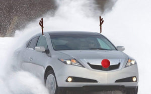 Deer Rudolf Reindeer Christmas Car Décor  Antlers Red nose.
