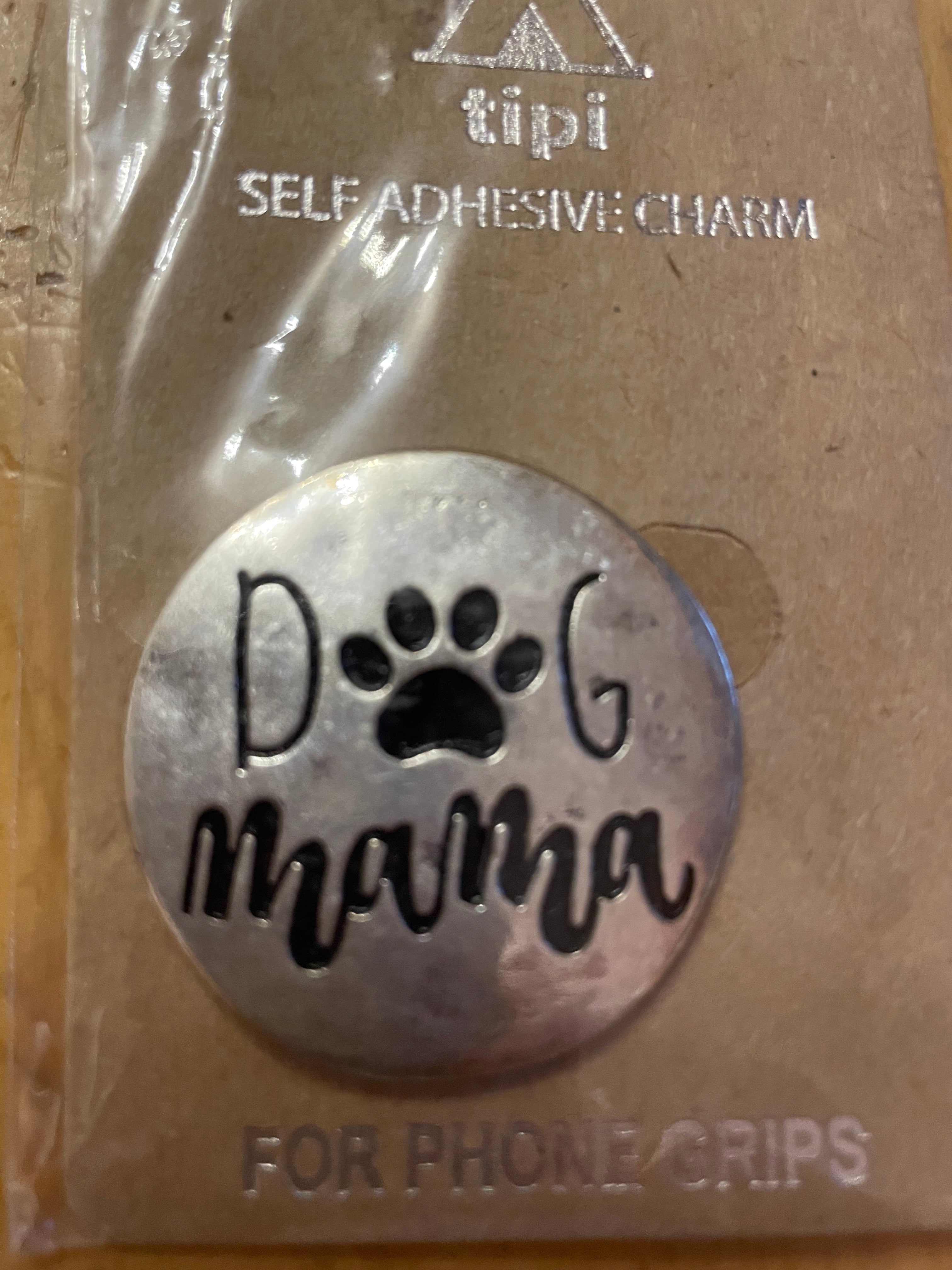 Dog Mama Paw Cell Phone Grip Sticker