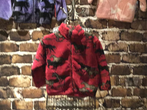 Kids Running Horses Plush Fleece Jacket Child