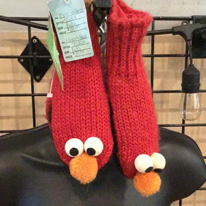 Elmo-Kids Knit Mittens