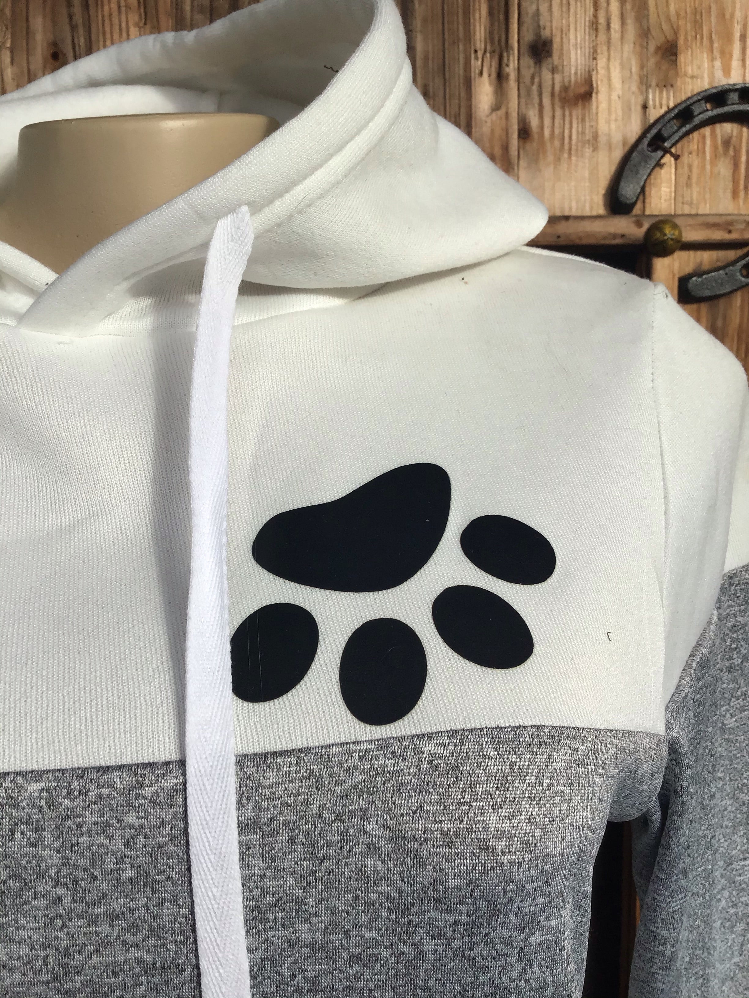 Dog Lover Paw Print Hoodies Kangaroo Pocket