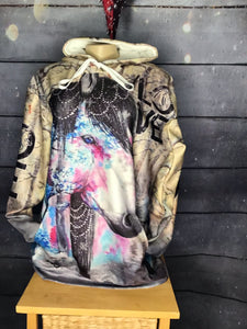 Paint Horse Thin Pull Over Hoodie