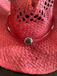 Red Cowboy Hat Straw