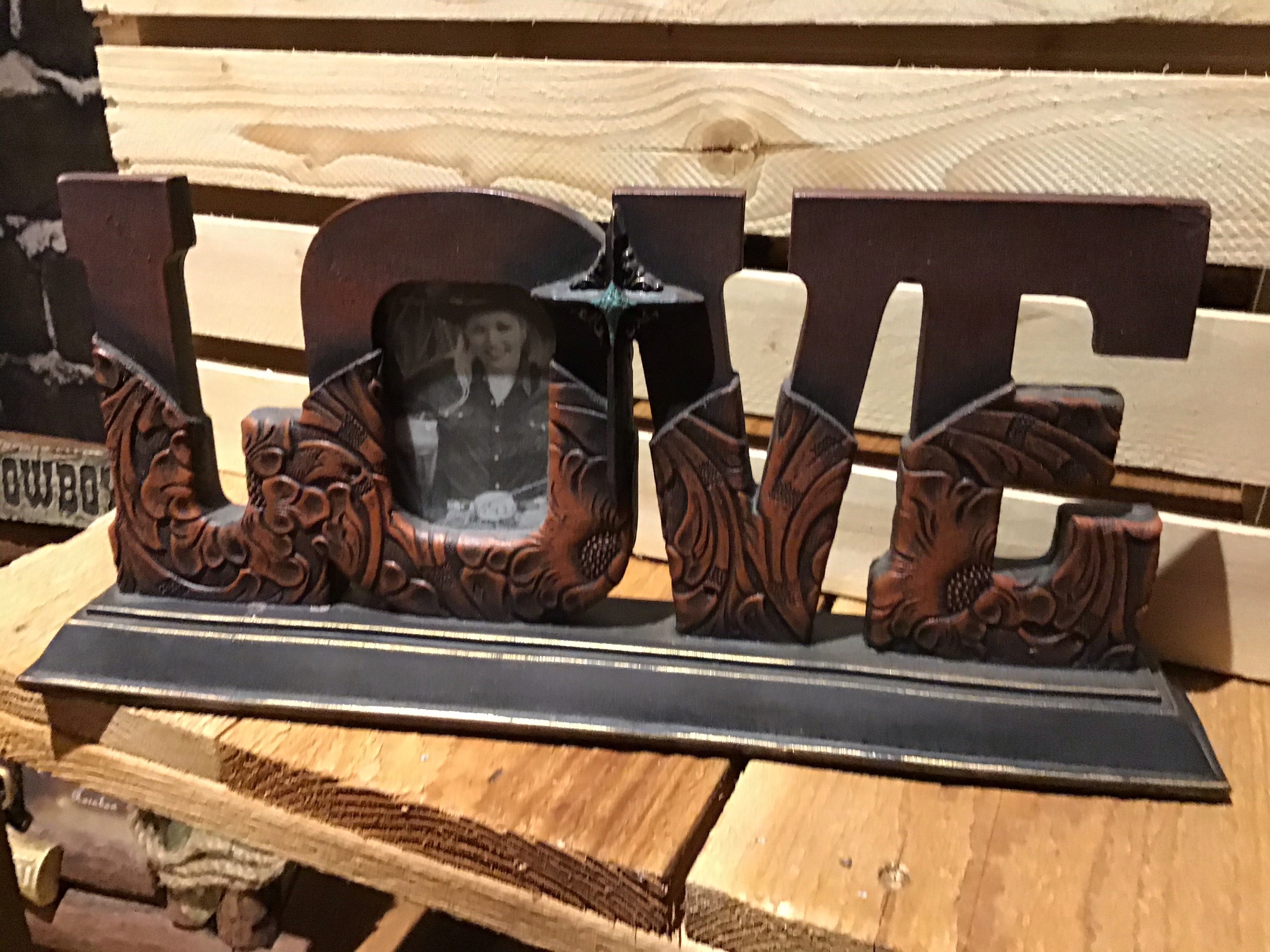 Love Western Picture Frame