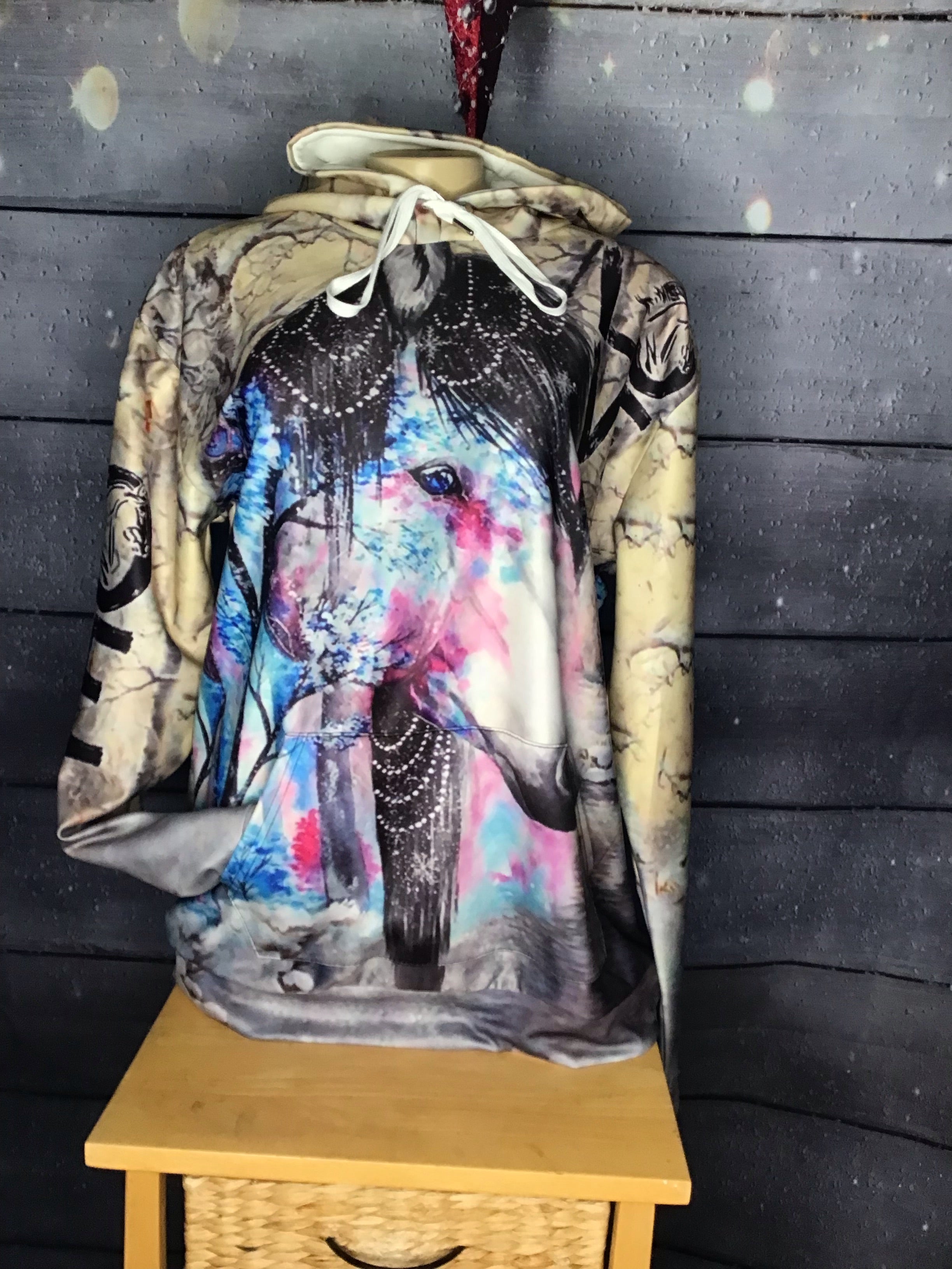 Paint Horse Thin Pull Over Hoodie