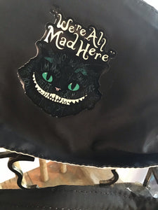 Face Mask Cheshire cat Green Print Alice in Wonderland We're all Mad here Face Mask