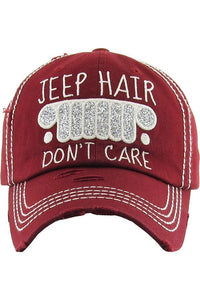 Jeep hair vintage hat adjustable size 100% cotton distressed