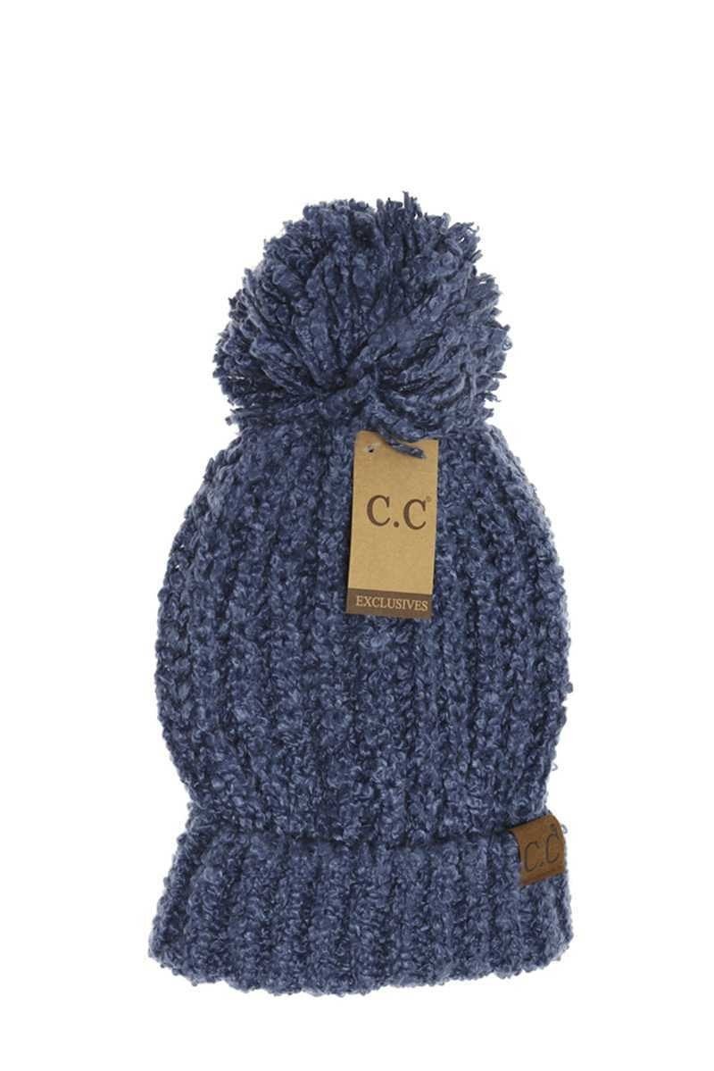CHENILLE POM CC BEANIE HAT TOUQE
