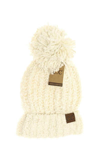 CHENILLE POM CC BEANIE HAT TOUQE