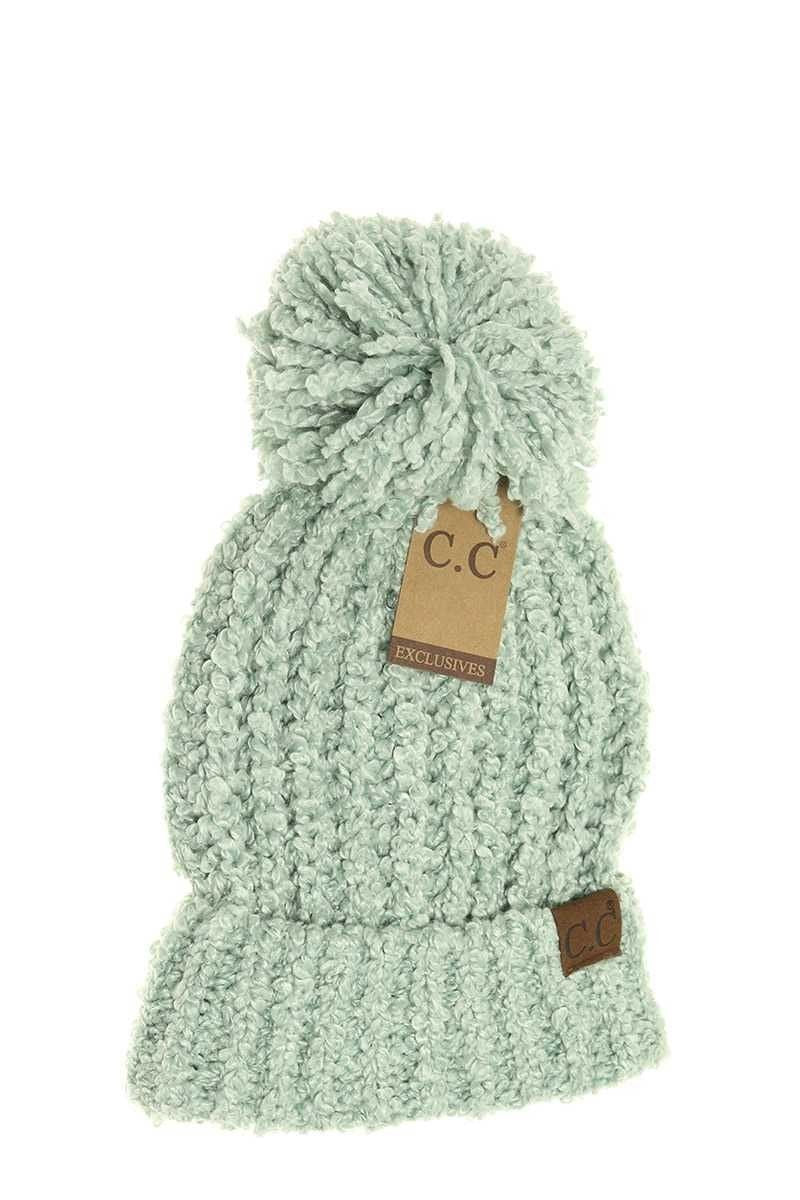 CHENILLE POM CC BEANIE HAT TOUQE